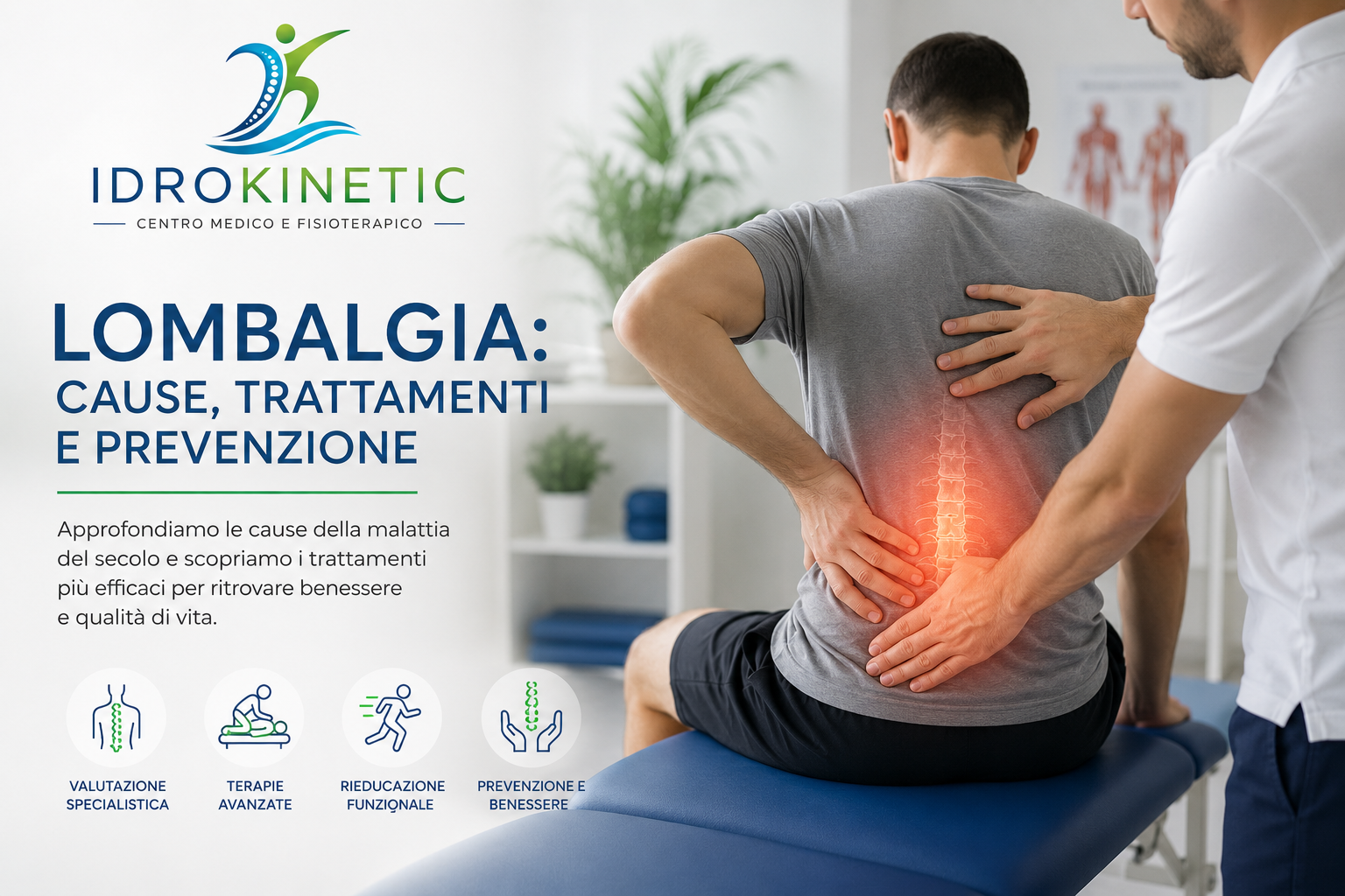 Trattamento fisioterapico per la lombalgia in un centro specializzato