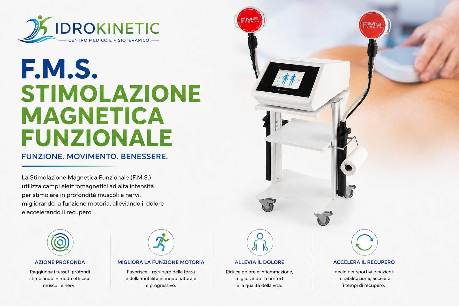 Apparecchiatura FMS utilizzata presso Idrokinetic